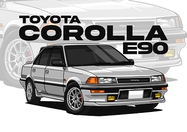 Toyota Corolla E90 Illustration