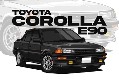 Toyota Corolla E90 Illustration