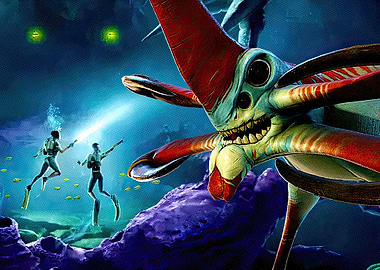 Subnautica Reaper Leviathan Encounter