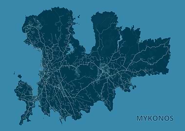Mykonos Island Road Map