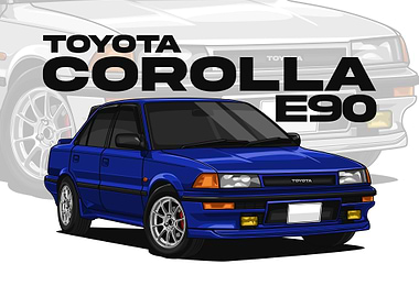 Toyota Corolla E90 Illustration