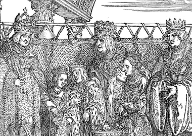 The Vienna Double Wedding Albrecht Durer Engraving