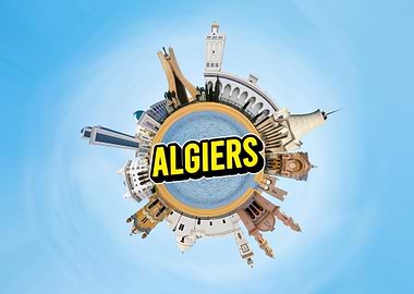Algiers Cityscape Tiny Planet