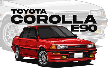 Toyota Corolla E90 Illustration