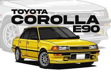 Toyota Corolla E90 Illustration