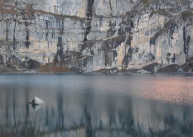 Mountain Lake Reflection - Oeschinen Lake