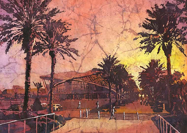 Embry-Riddle University Florida Watercolor Batik