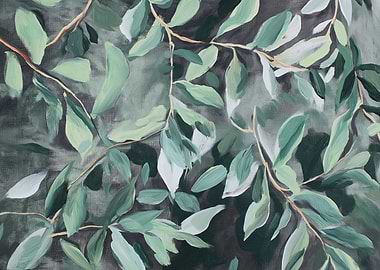 Green Leaves Painting