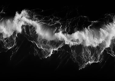 Monochrome Wave Abstract