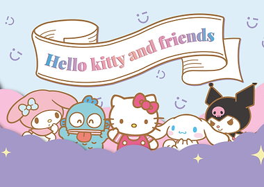 Hello Kitty and Friends Illustration