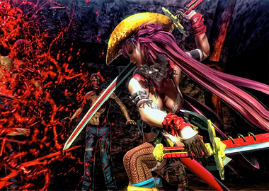 Onechanbara Game Illustration