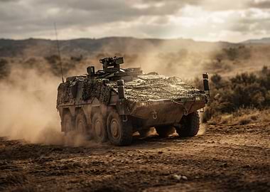 Military Vehicle in Action