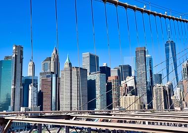 New York City Skyline from Brooklyn Bridge