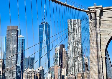 New York City Skyline from Bridge