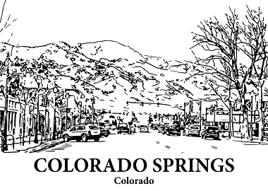 Colorado Springs Streetscape Drawing