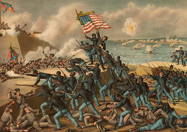 American Civil War Battle Scene