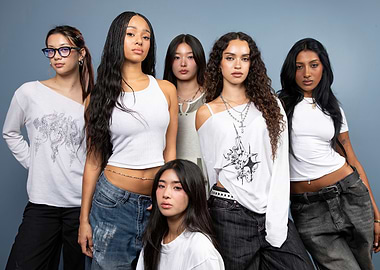 katseye White Tops and Jeans