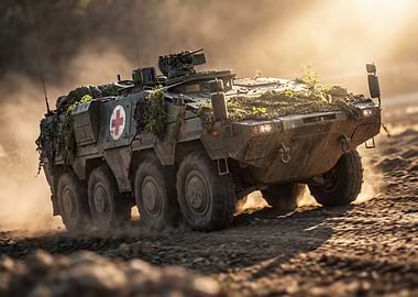 Military Medical Vehicle in Action