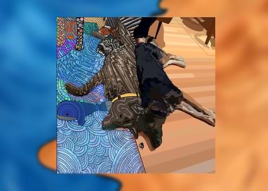 Dogs at rest Abstract Art