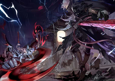 Anime Battle in the Rain