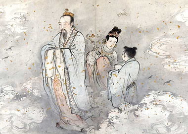 God of Good Fortune Chinese Taoist Painting