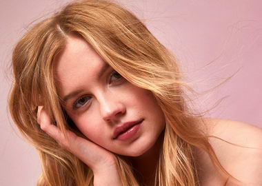 angourie rice Portrait on Pink Background