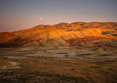Painted Hills Landscape at Sunset