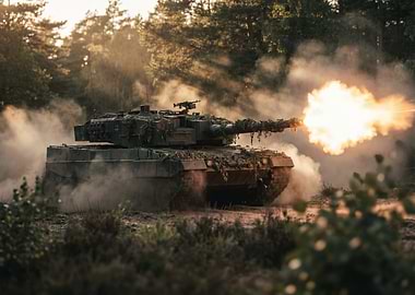 Leopard 2 Tank Firing