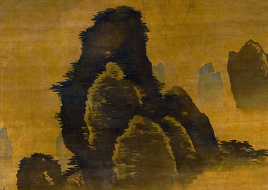 Chinese Landscape Painting Rainy Day Approaching