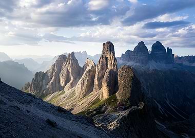 Dolomites Mountain Range Landscape