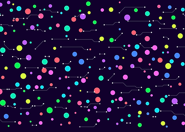 Colorful Circuit Board Pattern