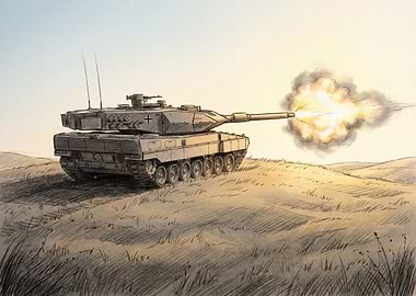 Leopard 2 Tank Firing