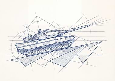 Tank Blueprint - Military Vehicle Design