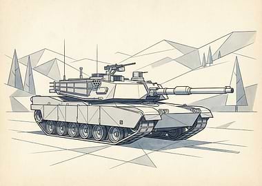 M1 Abrams Tank Illustration
