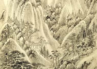 Chinese Trees Landscape Painting Wang Shimin