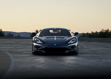 Blue and Silver Sports Car
