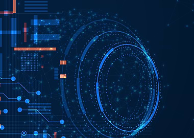 Abstract Technology Circuit Board Design