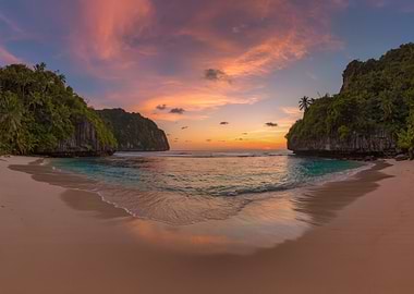 Tropical Beach Sunset Landscape