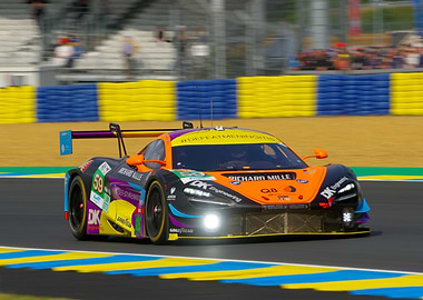McLaren GT3 Racing Car on Track, Number 59