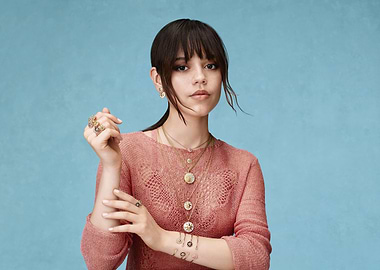 Jenna Ortega Portrait with Jewelry