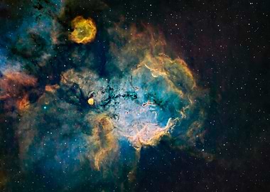 Colorful Nebula in Deep Space