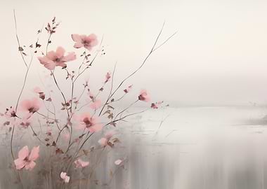 Floral Pink Flowers Art