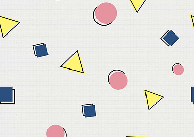 Memphis pattern checkered paper vintage shapes