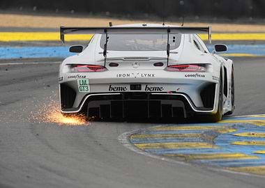 Mercedes AMG GT3 Race Car sparks