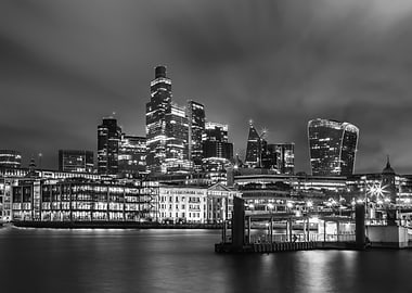 Night view of the City of London