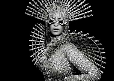 Beyonce in Rhinestone Costume