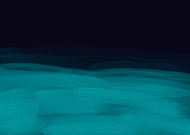 Abstract Teal and Dark Blue Landscape