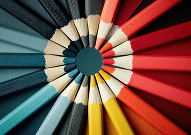 Color Pencils Circle