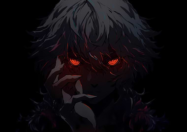 Character with Glowing Red Eyes