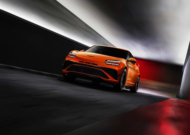 Orange Car in Tunnel